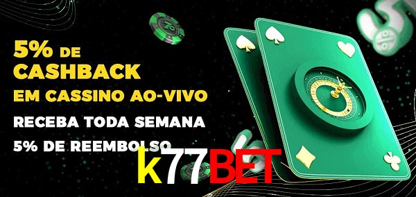 Promoções do cassino ao Vivo k77bet